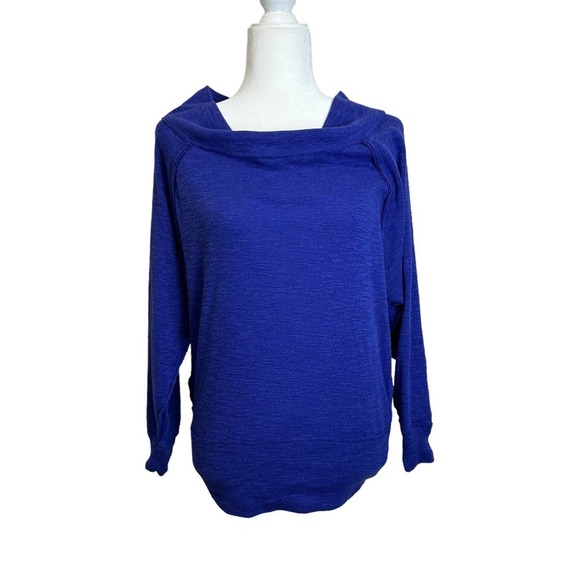 FREE PEOPLE Sweater Women’s sz. XS Purple Relax Fit‎ Off the Should Long Sleeve - Picture 2 of 8